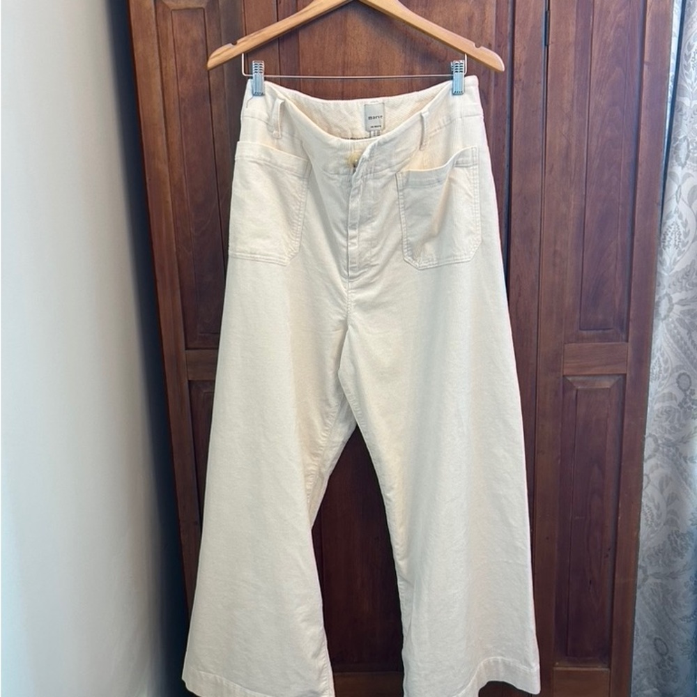 Maeve Ivory Corduroy Trousers from Anthropologie